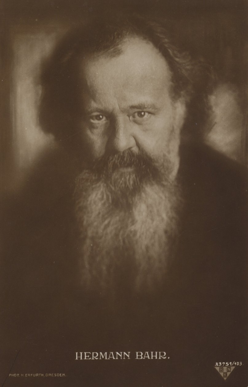 ヘルマン・バール（1863～1934）、オーストリアの作家、劇作家（モノクロ写真） 作： 写真家オーストリア人