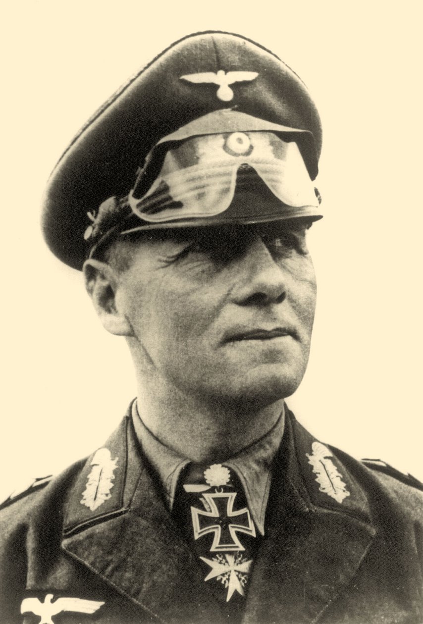 エルヴィン・ロンメル将軍の肖像 1942年頃（モノクロ写真