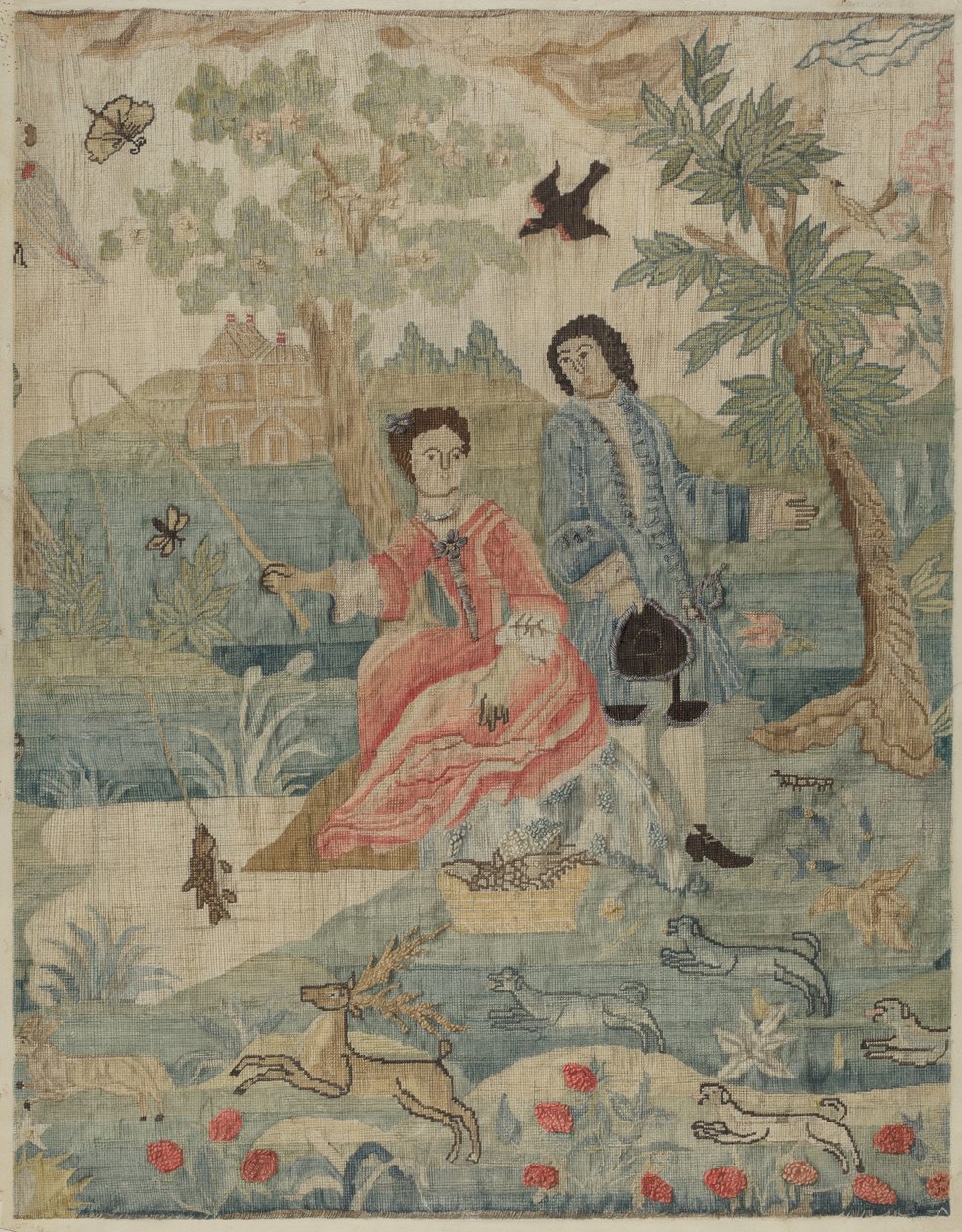 プチポイント刺繍、c。 1937年。 作： フィリス・ドール