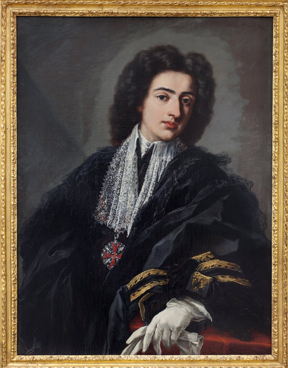 カルロ・アルバーニの肖像。ピエール・レオーネ・ゲッツィ（1674-1755）による絵画、油彩・カンヴァス、1708年頃の作品。イタリアの18世紀の作品。シュトゥットガルト（ドイツ）のStaatsgalerie。 作： ピアレオーネゲッツィ