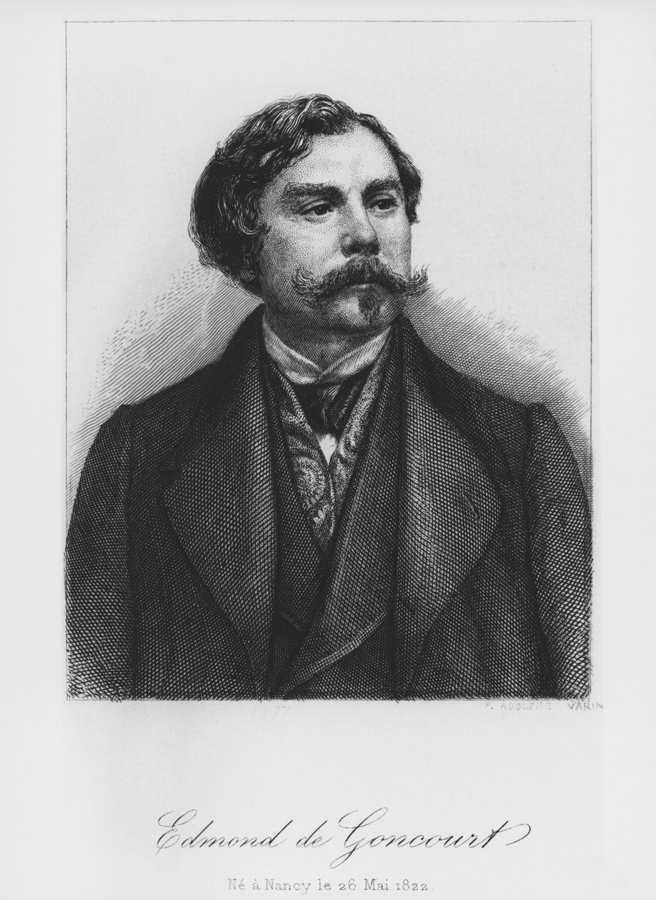 エドモンドドゴンクール、1877年 作： ピエール・アドルフ・ヴァリン