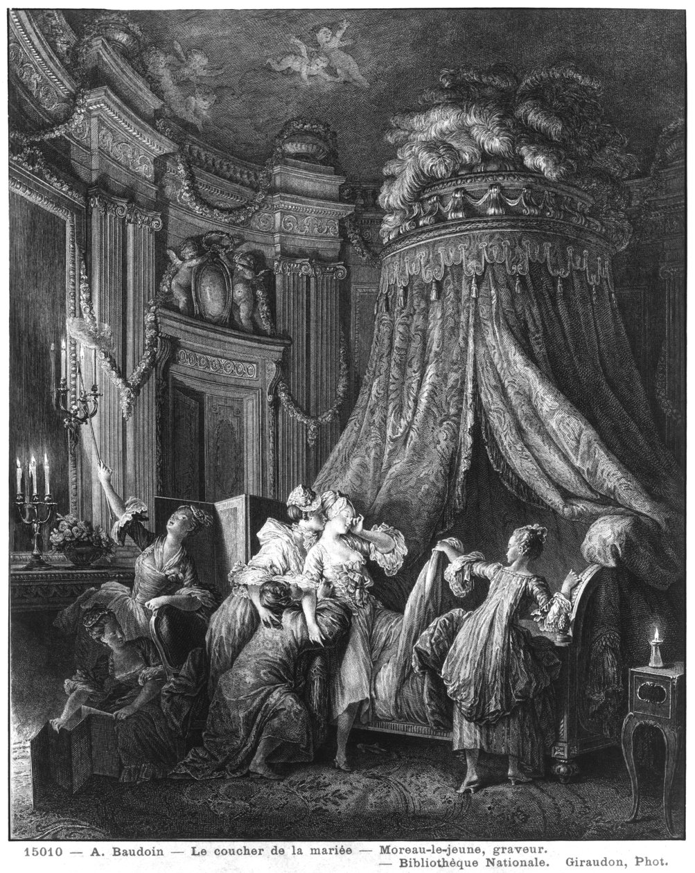ヤング（1741-1814）によると、ジャンミッシェルモローから刻まれた花嫁の就寝式 作： ピエール・アントワーヌ・ボードーアン