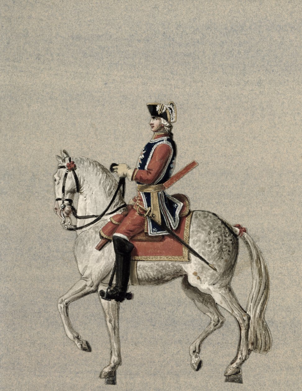 シャルルドボーボークラオン王子の乗馬の肖像画（1720-93） 作： ピエール・アントワーヌ・ルスール