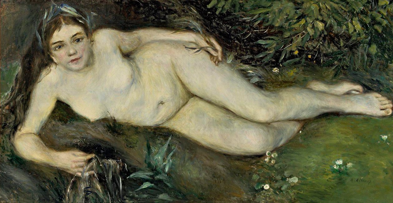 ストリームによるニンフ、1869-70 作： ピエールオーギュストルノワール