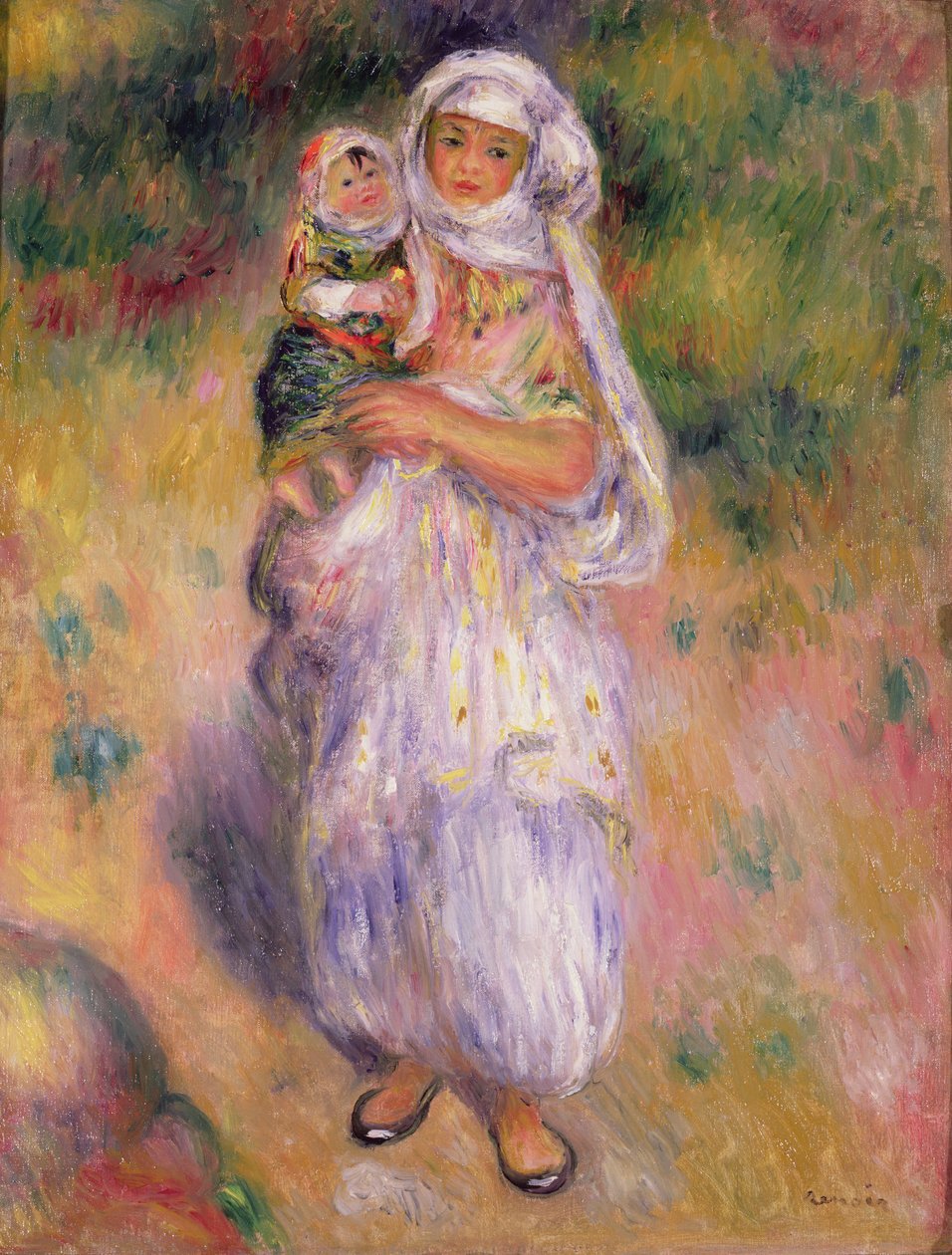 アルジェリアの女と子供、1882年 作： ピエールオーギュストルノワール