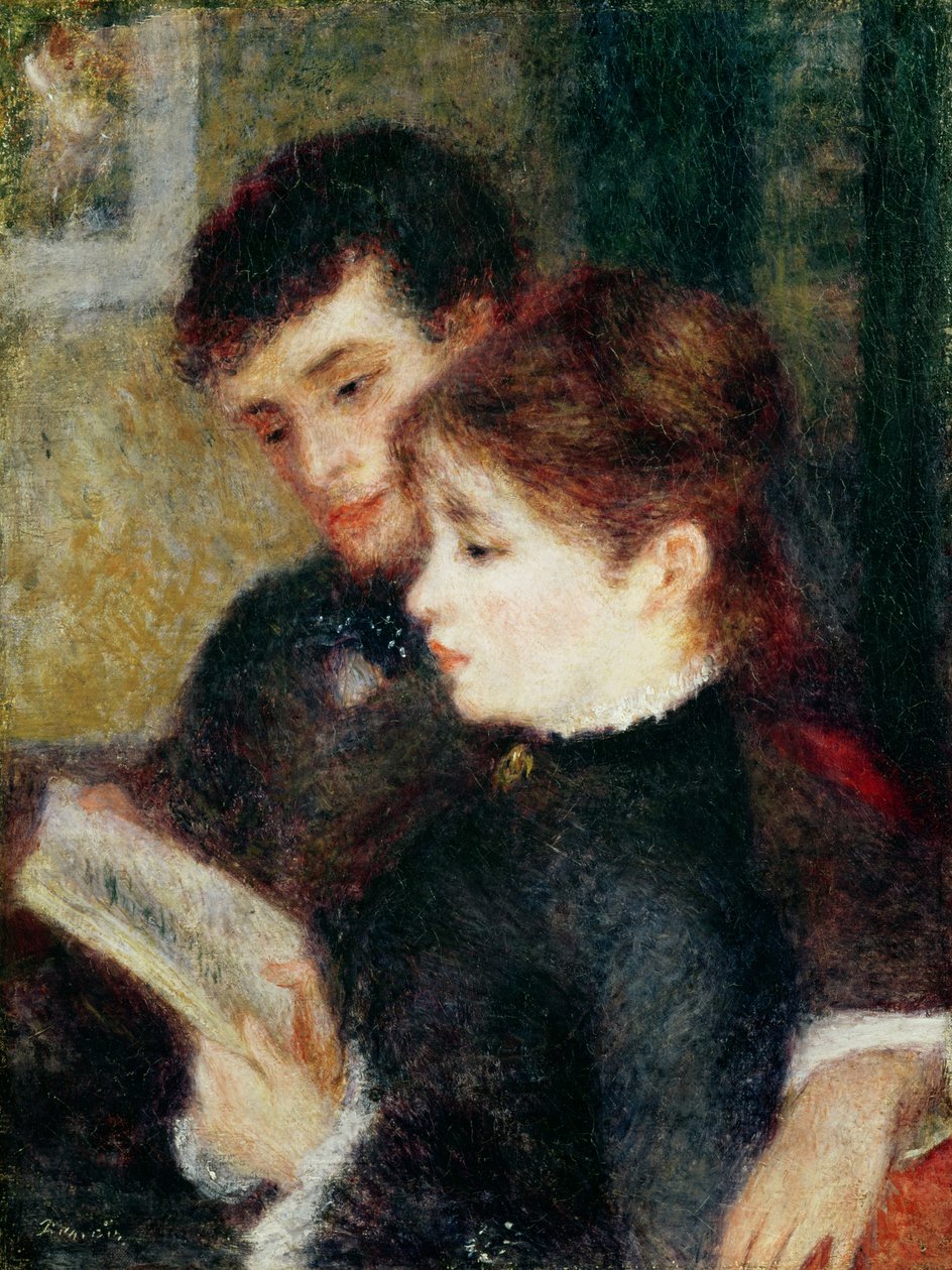 カップルの読書（エドモンドルノワールとマルグリットルグラン） 作： ピエールオーギュストルノワール