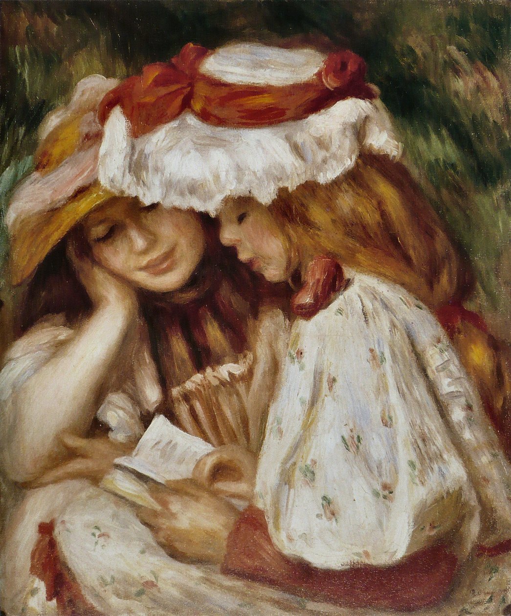 若い女の子の読書 作： ピエールオーギュストルノワール