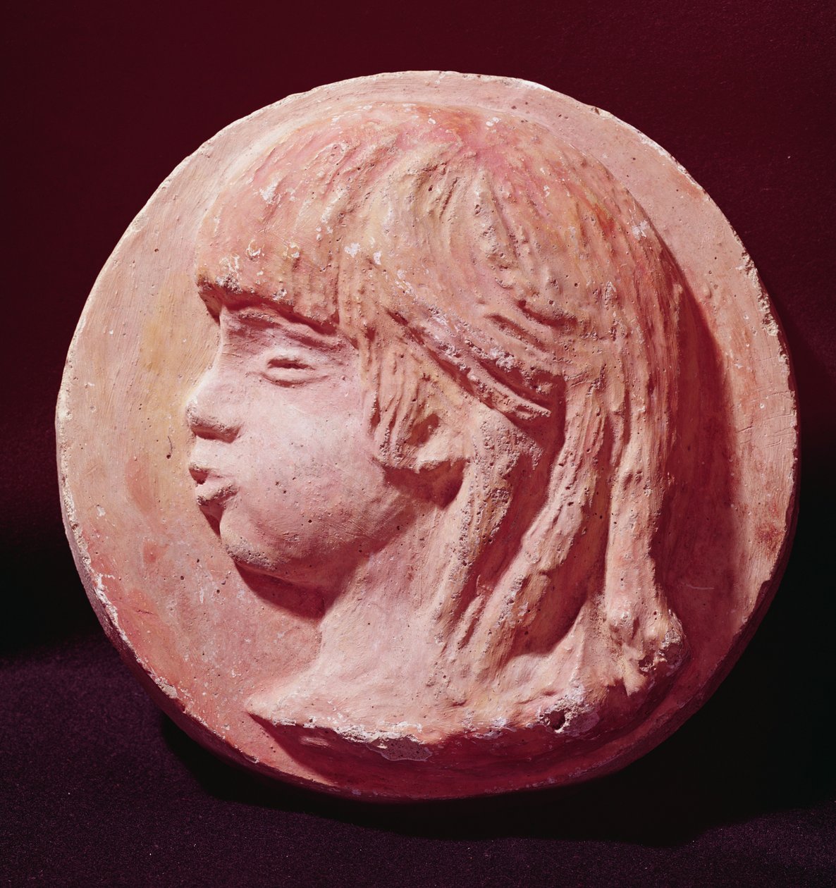 クロード・ルノワールのメダリオン肖像画（1901-81）（セメント） 作： ピエールオーギュストルノワール