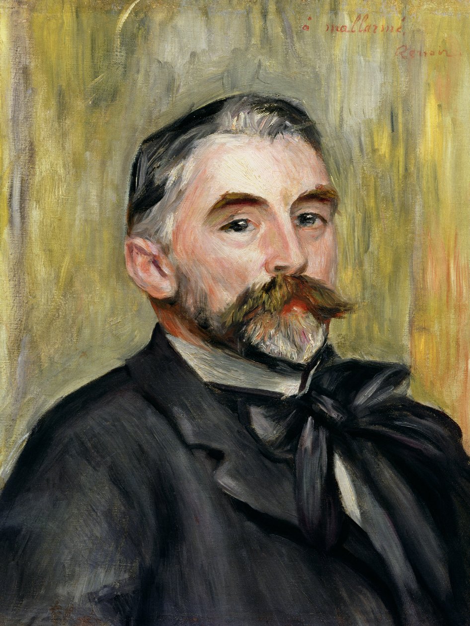 ステファン・マラルメの肖像（1842-98）1892 作： ピエールオーギュストルノワール