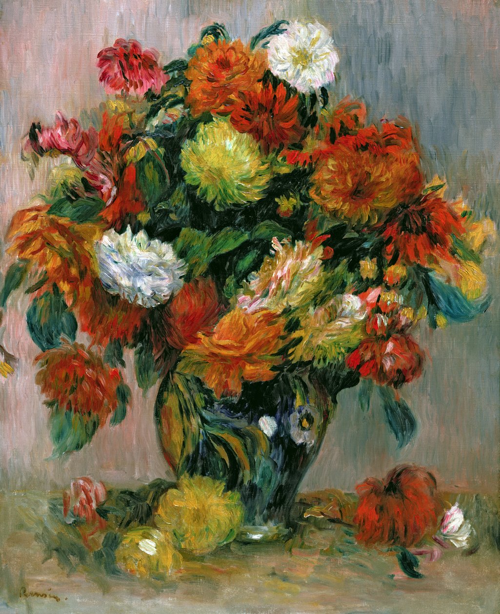 花瓶、1884年 作： ピエールオーギュストルノワール