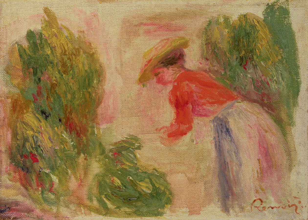花を集める女1906–10 作： ピエールオーギュストルノワール