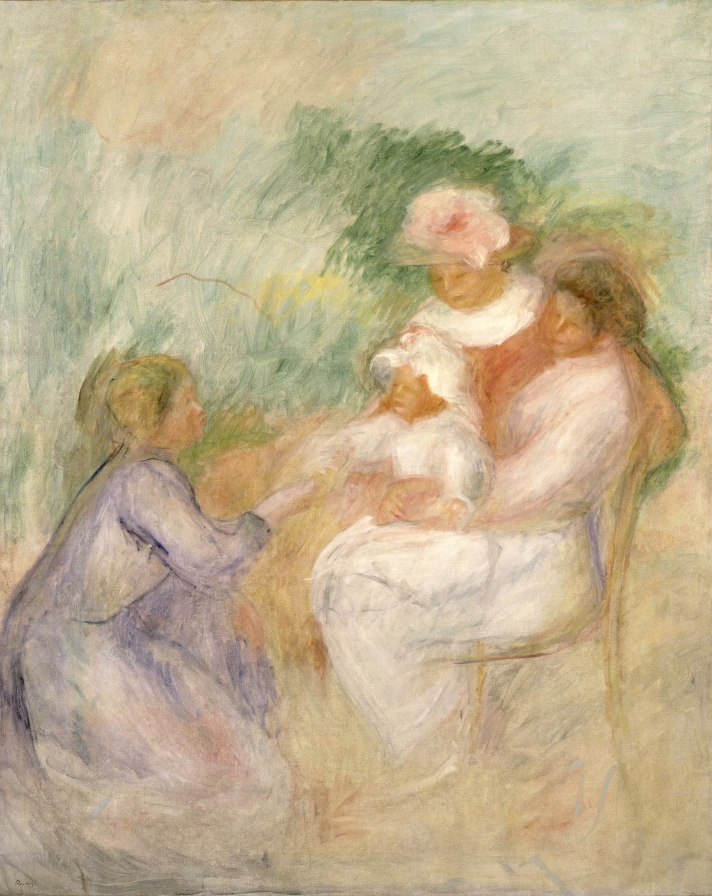 女性と子供、1896年頃 作： ピエールオーギュストルノワール