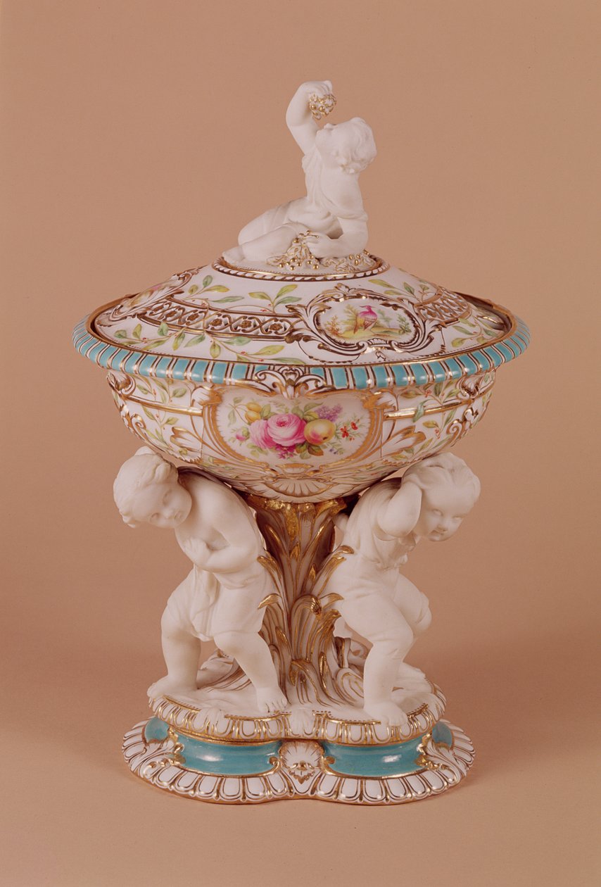 ミントン花瓶、1854年頃（磁器） 作： ピエール・エミール・ジャンネスト