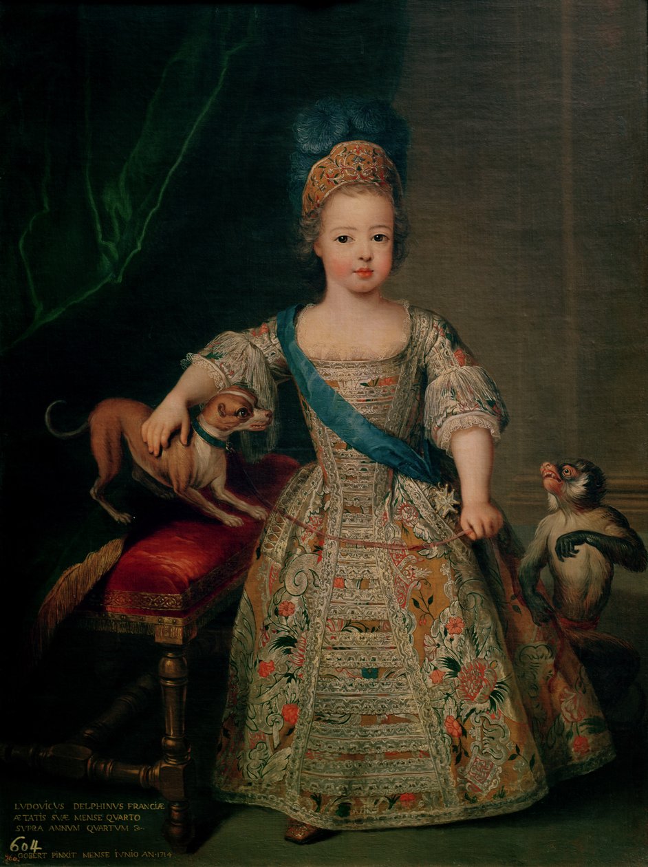 子供の頃のルイ15世（1710-74）、1714 作： ピエール・ゴベール