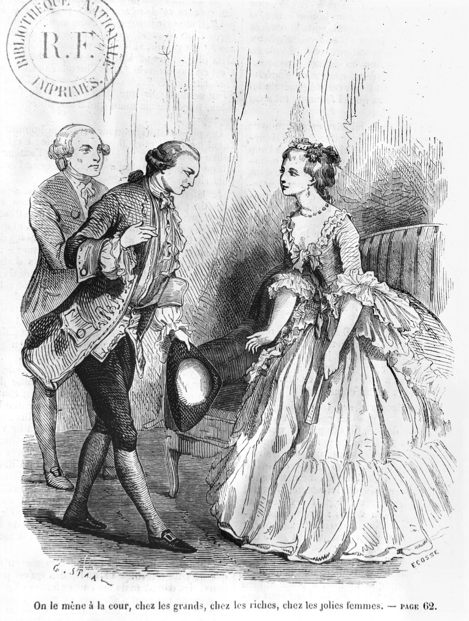 1851年に出版されたJean-Jacques Rousseau（1712-78）による「L&39;Emile」のイラスト 作： ピエール・ギュスターヴ・ユージン・スタール