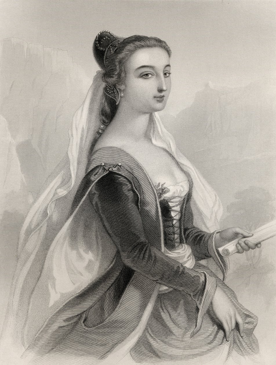 ローラ・ド・ノベス（1308-48）のイラスト、メアリーカウデンクラーク作「世界の注目される女性」、1858年 作： ピエール・ギュスターヴ・ユージン・スタール
