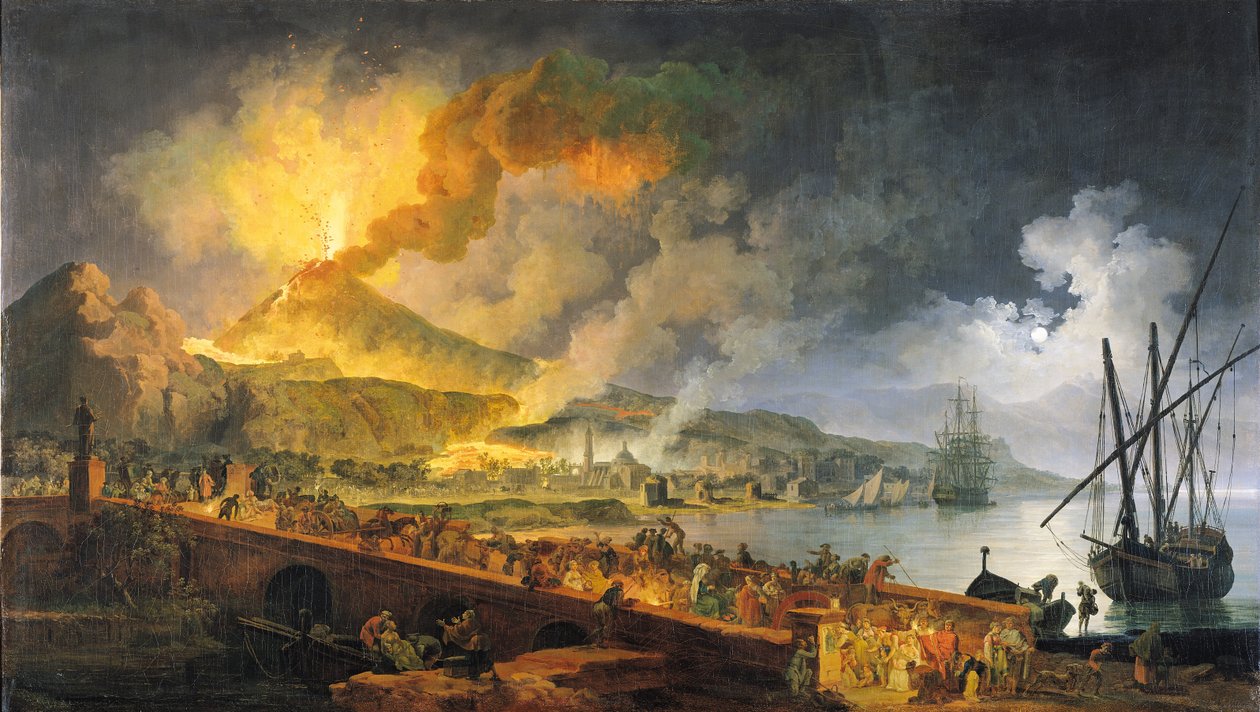 1771年、1779年のベスビオ火山の噴火（49565も参照） 作： ピエール・ジャック・ボレール