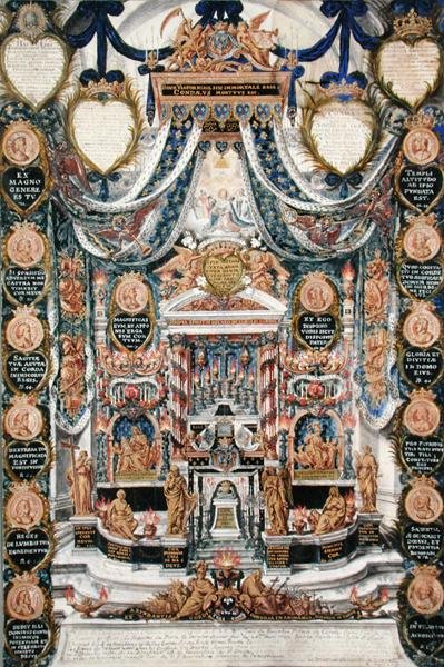 ルイ2世の心の埋葬のための装飾IIブルボン（1621-86）コンドル王子、サンルイエンリエル教会、1687年 作： ピエール・ポール・セビン
