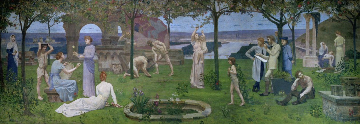 アートと自然の間、1890 作： ピエール・ピュビス・ド・シャヴァンヌ