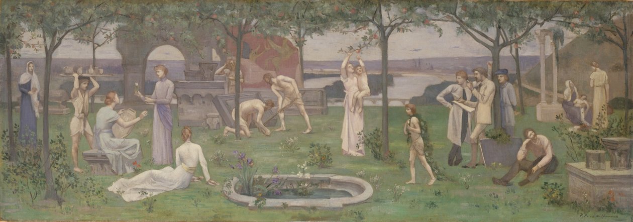 Inter Artes et Naturam（アートと自然の間）、c.1890-95 作： ピエール・ピュビス・ド・シャヴァンヌ