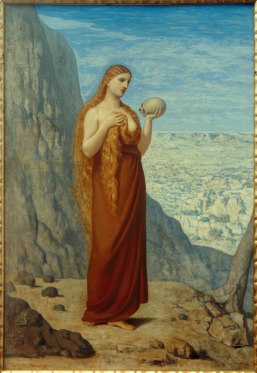 PCPuvis de Chavannes、The St.砂漠のマリアマグダレナ 作： ピエール・ピュビス・ド・シャヴァンヌ
