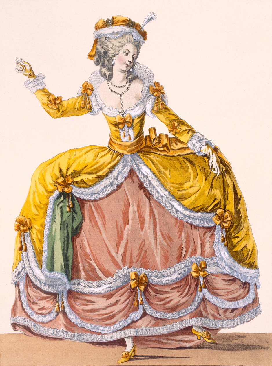 「グランローブアラスルタン」、プレートナンバー167「Galeries des Modes et Costumes Francais」、c.1778-87 99：衣類。伝統的なドレス;伝統的な衣装;ファッション;お絵かき; c18t 作： ピエール・トーマス・ル・クラーク