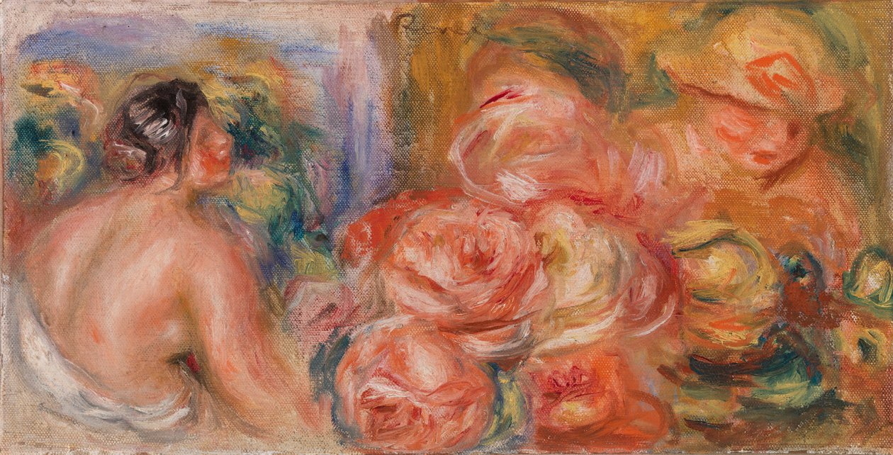 Roses and Small Nude (Roses et petit nu) 作： ピエールオーギュストルノワール