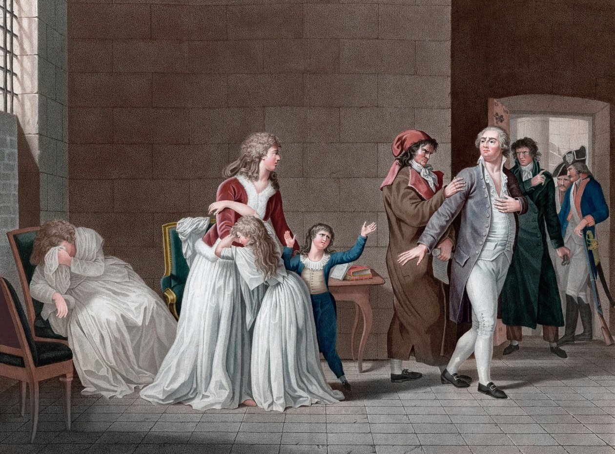 フランス国王ルイ16世（1754～1793年、家族との分離）。1月20日、パリ、テンプル牢獄 作： ピエール（後）ブイヨン