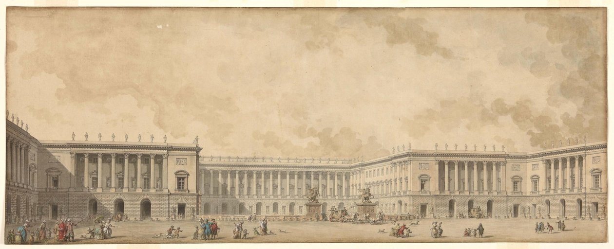ルイ16世に贈られたベルサイユ宮殿の最初の再建プロジェクト、c。 1785年。 作： ピエール・アドリアンパリ