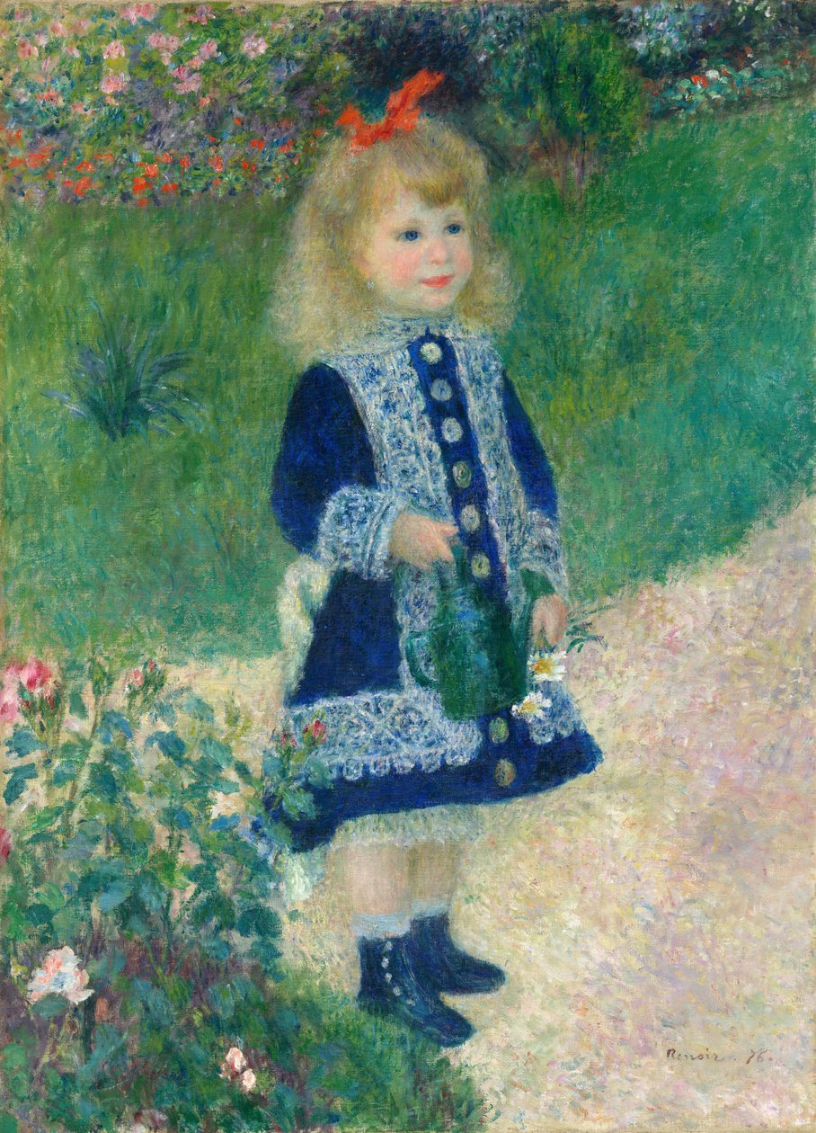 じょうろを持つ少女、1876年。 作： ピエールオーギュストルノワール