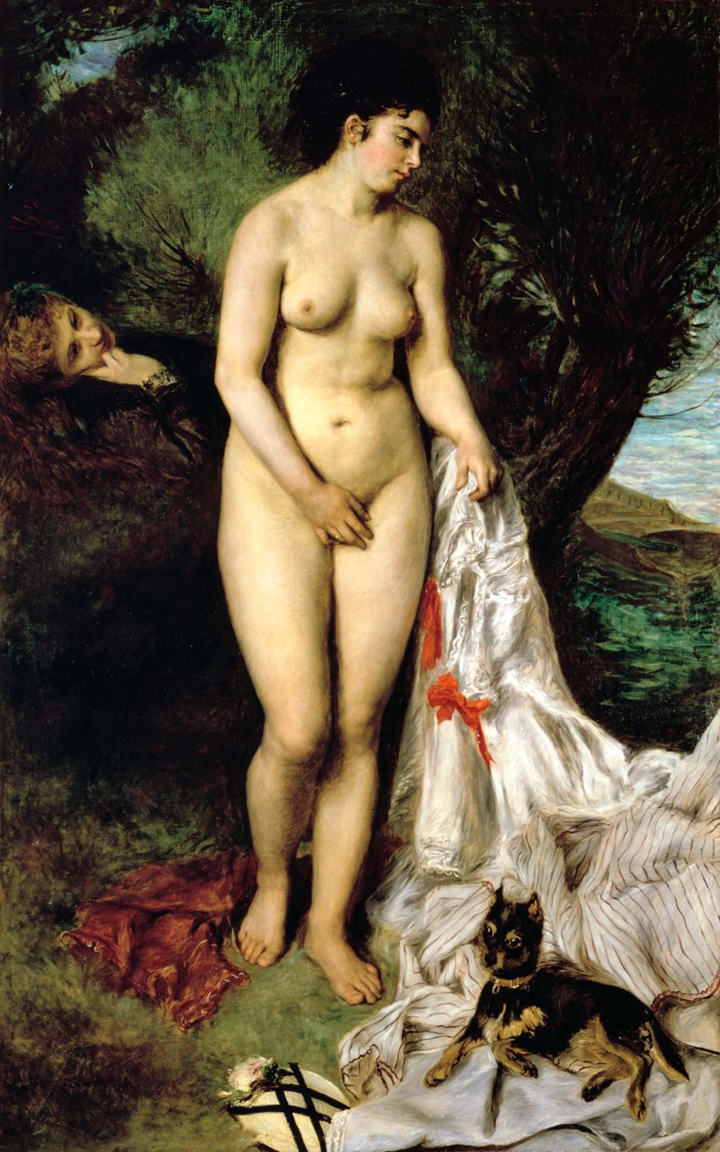 Bather La Baigneuse au griffon、1870 作： ピエールオーギュストルノワール