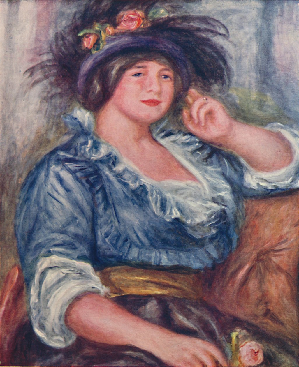 薔薇を持つ少女、1913年、1923年 作： ピエールオーギュストルノワール