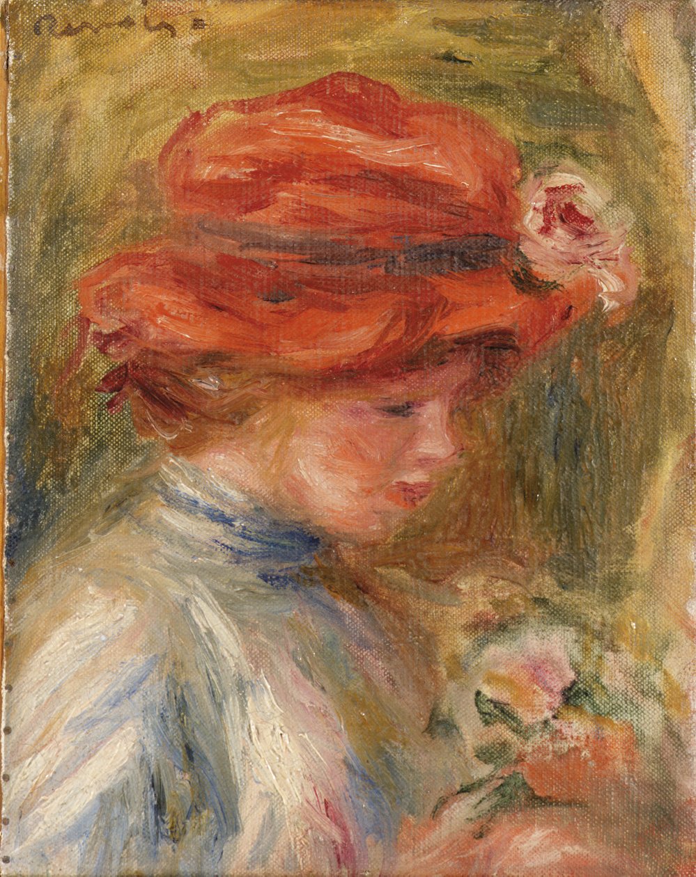 ルノワール、「JEUNE FEMME AU CORSAGE ROUGE」 ルノワール、「JEUNE FEMME AU CORSAGE ROUGE」
