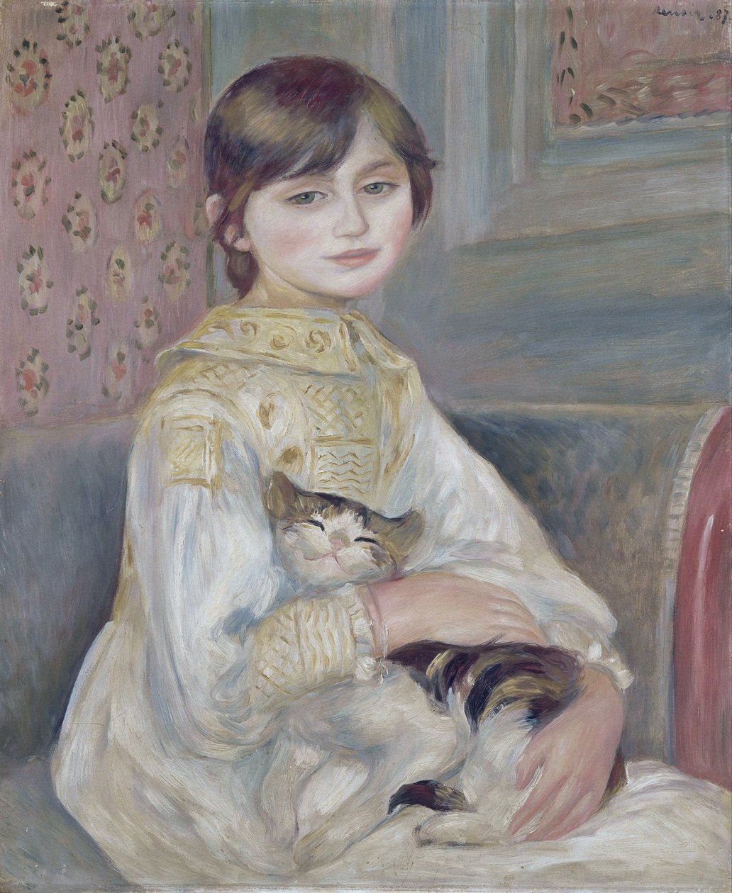 猫の子としても知られるジュリー・マネ 作： ピエールオーギュストルノワール