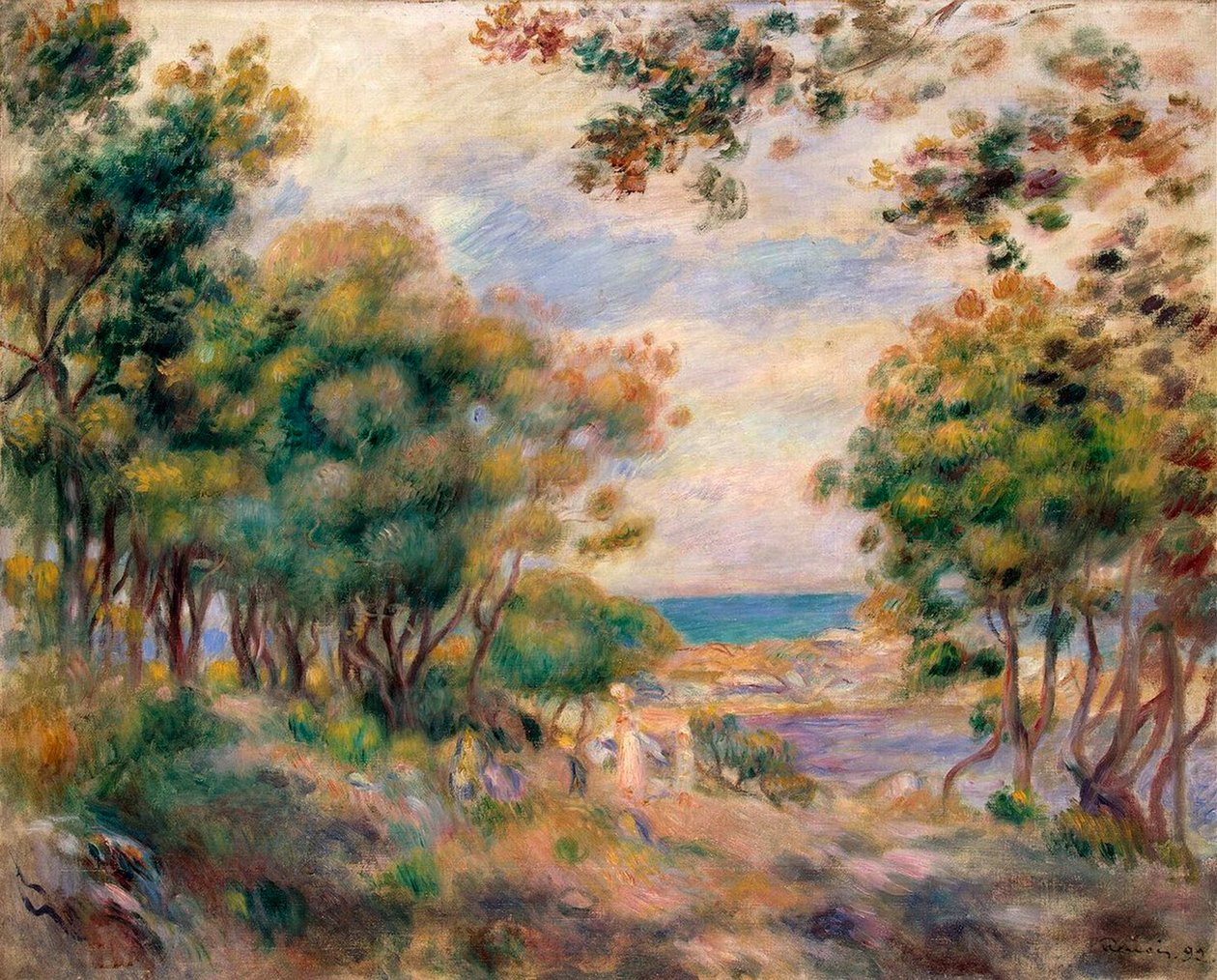 ボーリューの風景、1899年。 作： ピエールオーギュストルノワール