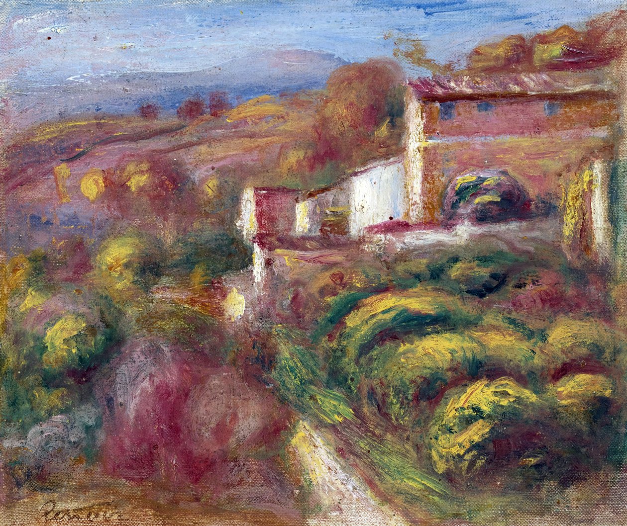 郵便局の家（Cagnes sur mer） - ピエール・オーギュスト・ルノワール（1841-1919）の絵画 - 油彩・キャンバス 作： ピエールオーギュストルノワール