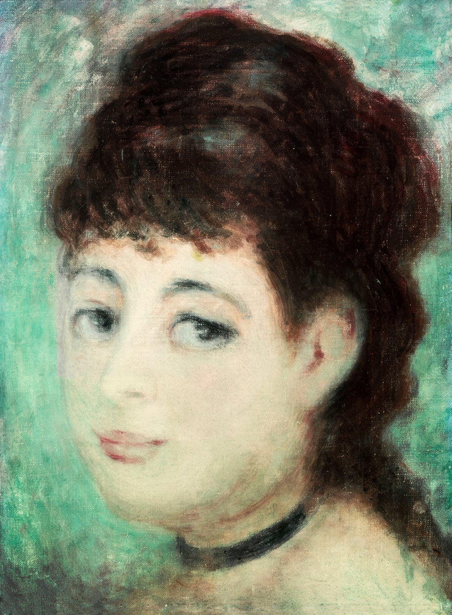 若い女性の肖像画 作： ピエールオーギュストルノワール