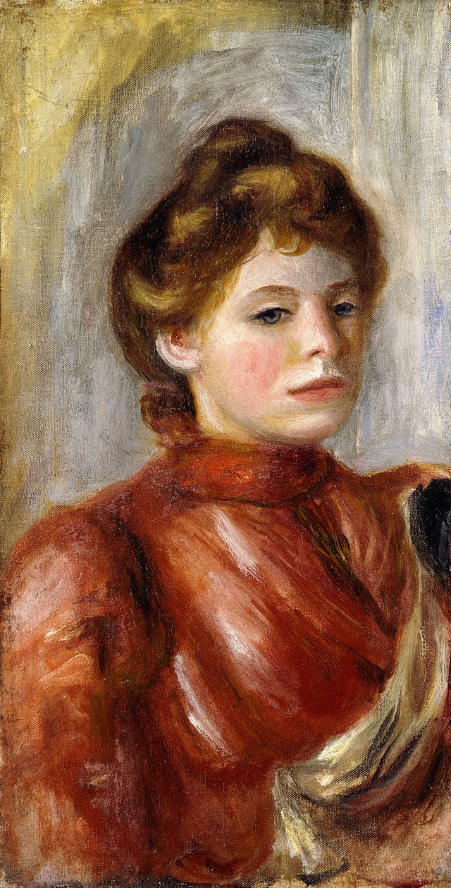 女性の肖像;女性の肖像、1891-1892 作： ピエールオーギュストルノワール