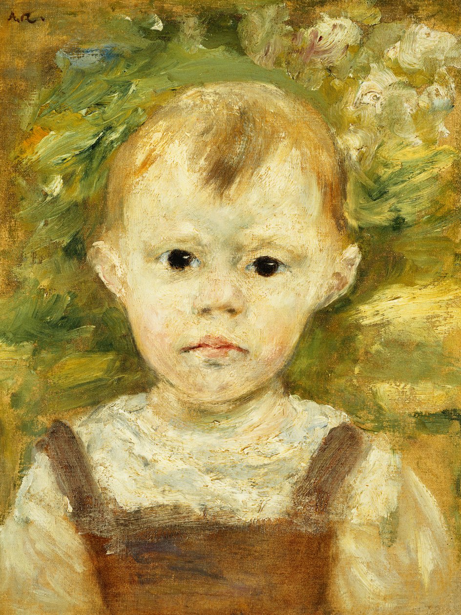 小さな男の子の肖像画。小さな男の子の肖像、1880年頃 作： ピエールオーギュストルノワール