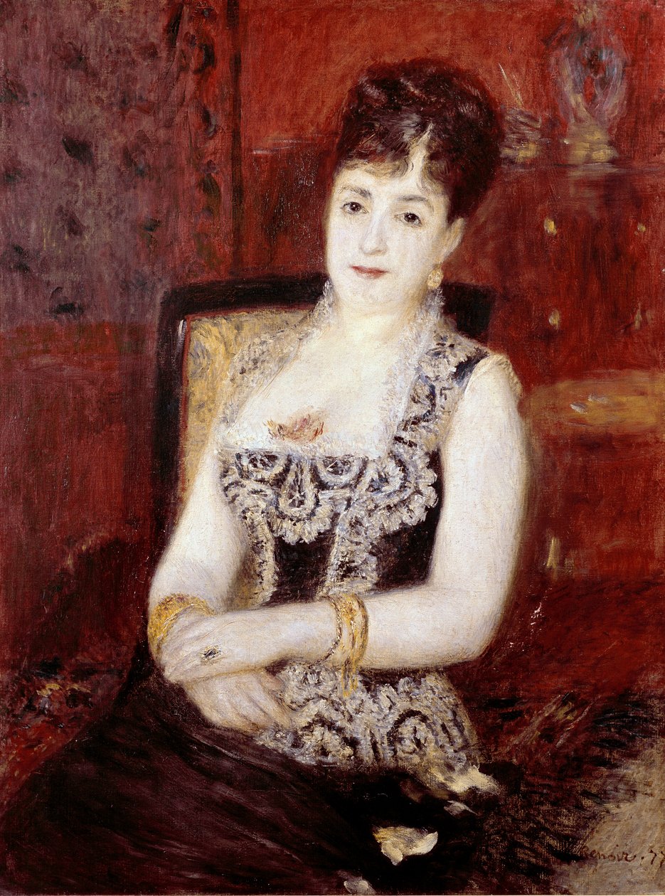 プルタレス伯爵夫人の肖像。絵画：ピエール・オーギュスト・ルノワール（Pierre-Auguste 作： ピエールオーギュストルノワール