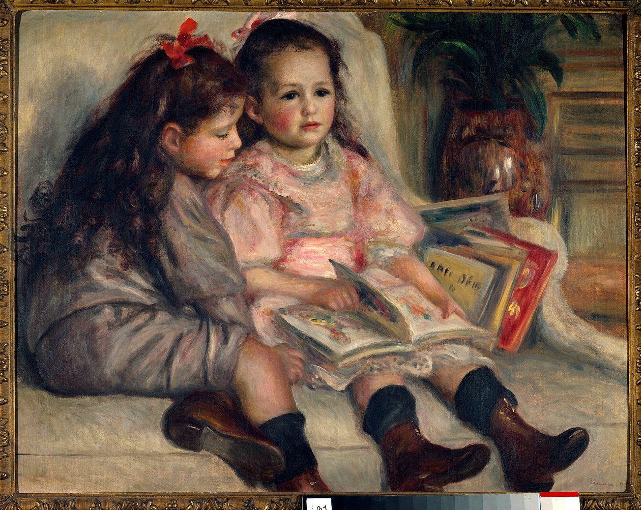 子供たちの肖像（マルシャル・カイユボットの子供たち）。1895 作： ピエールオーギュストルノワール