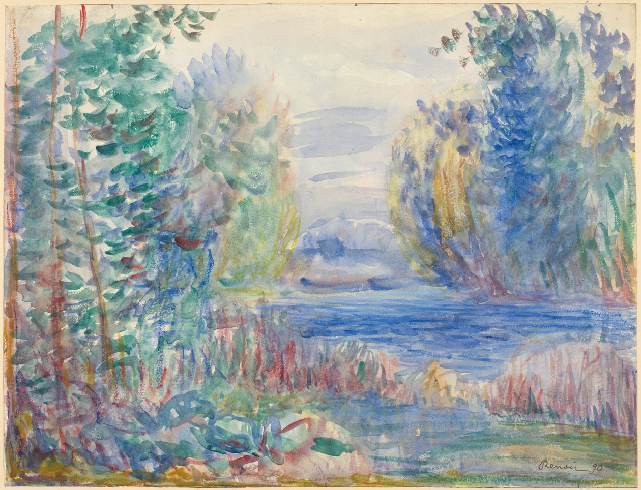 川の風景、1890 | アートプリント