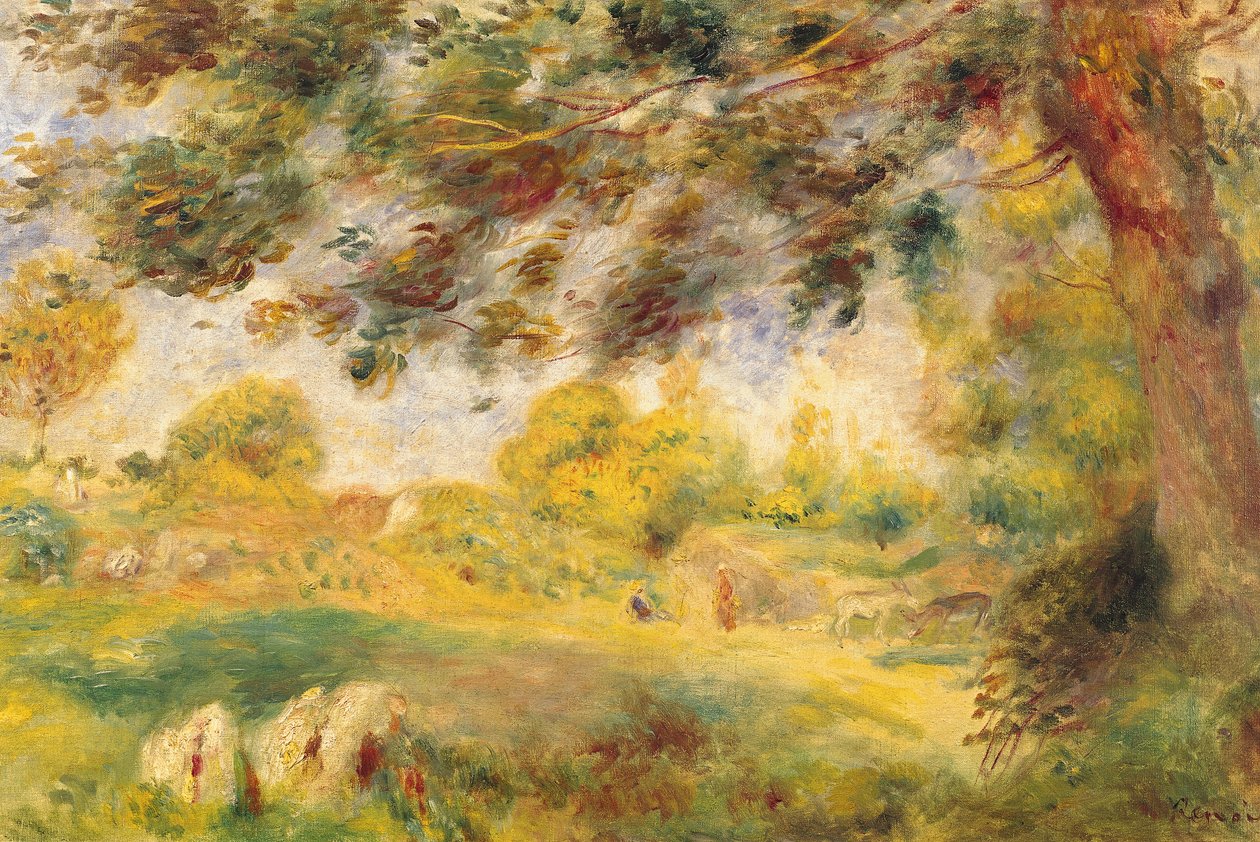 春の風景（油彩・キャンバス 作： ピエールオーギュストルノワール