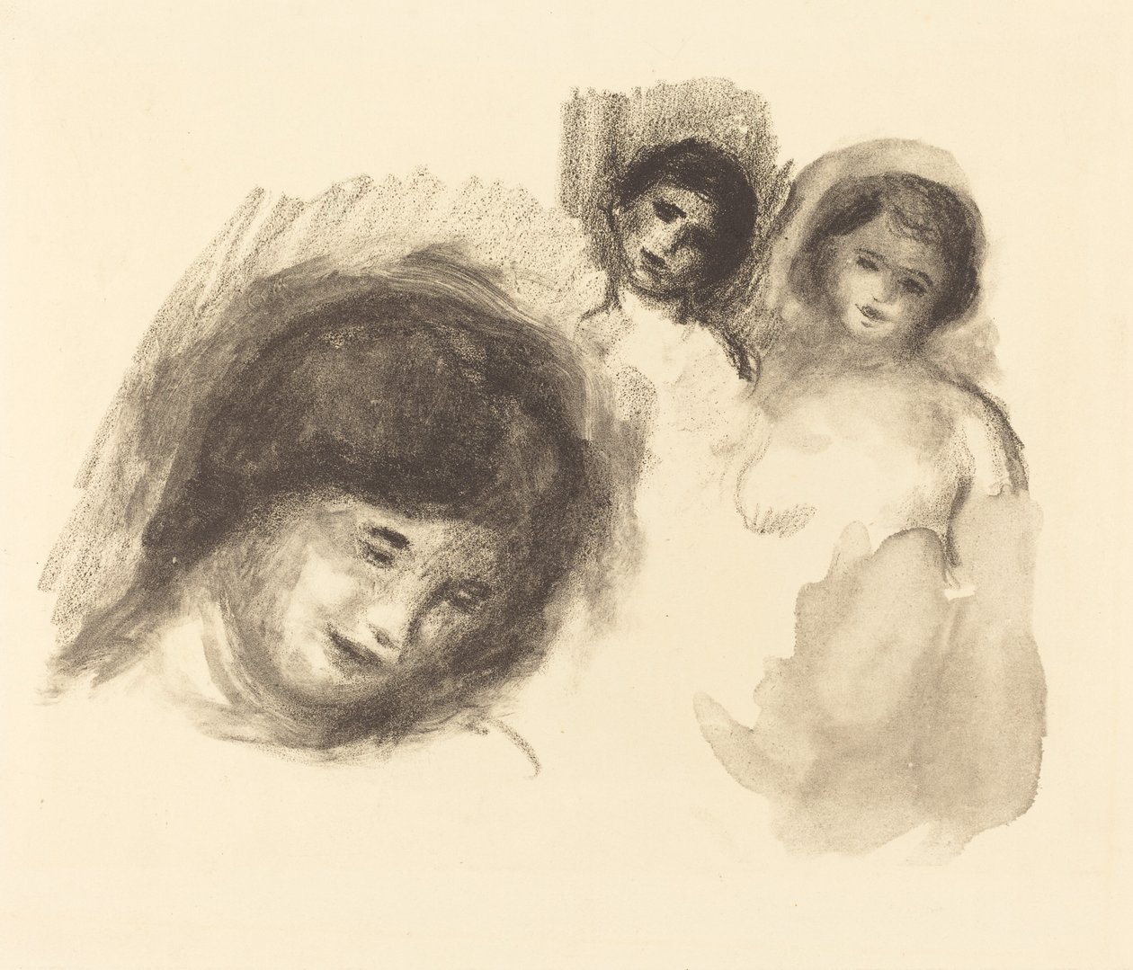 3 つのスケッチのある石 3 つのスケッチのある石、1904 年。 作： ピエールオーギュストルノワール