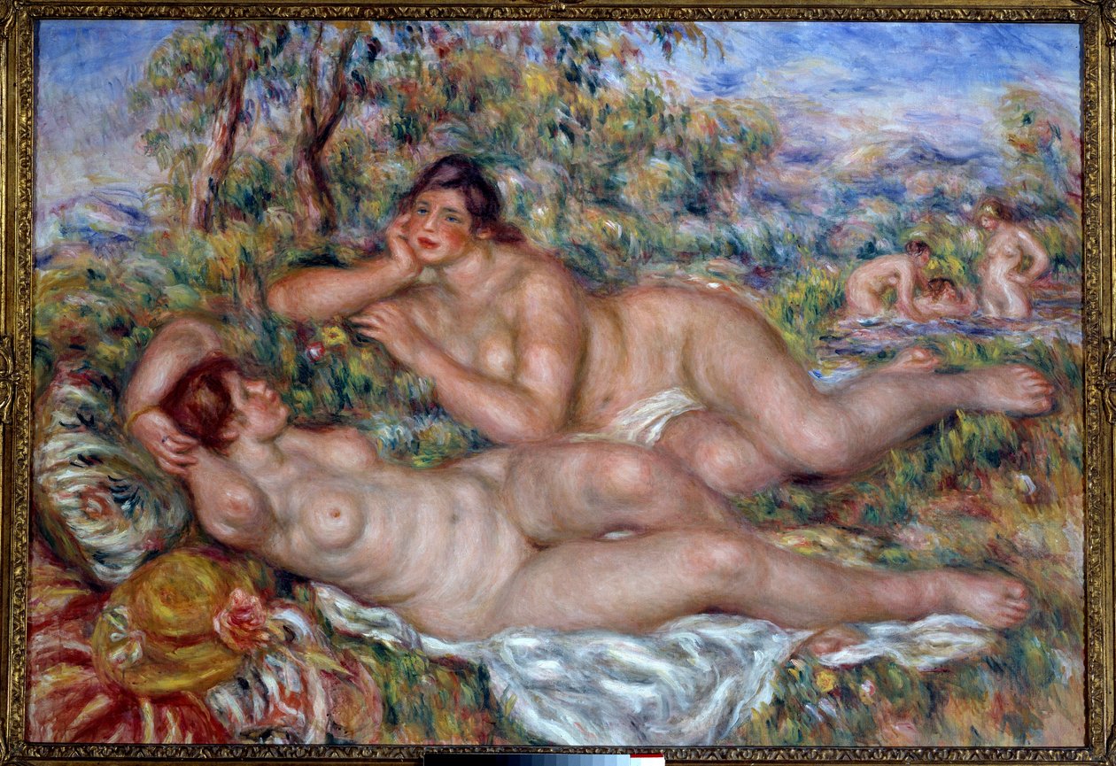 水浴客たちピエール・オーギュスト・ルノワール（1841-1919）の絵画 作： ピエールオーギュストルノワール