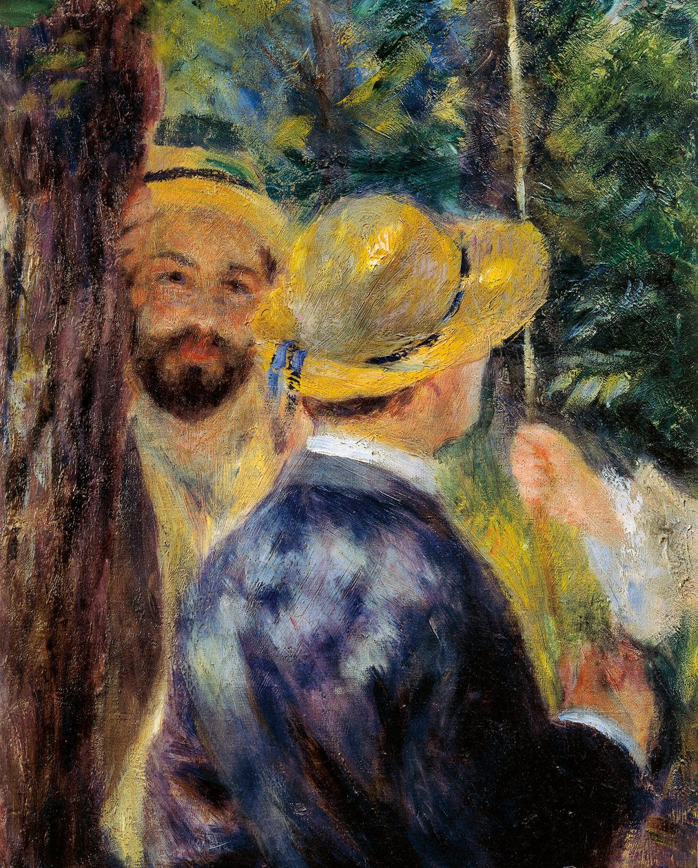ブランコ（詳細）。ノルベルト・ゴヌート（フランスの画家）の肖像（1854年～1894年 作： ピエールオーギュストルノワール