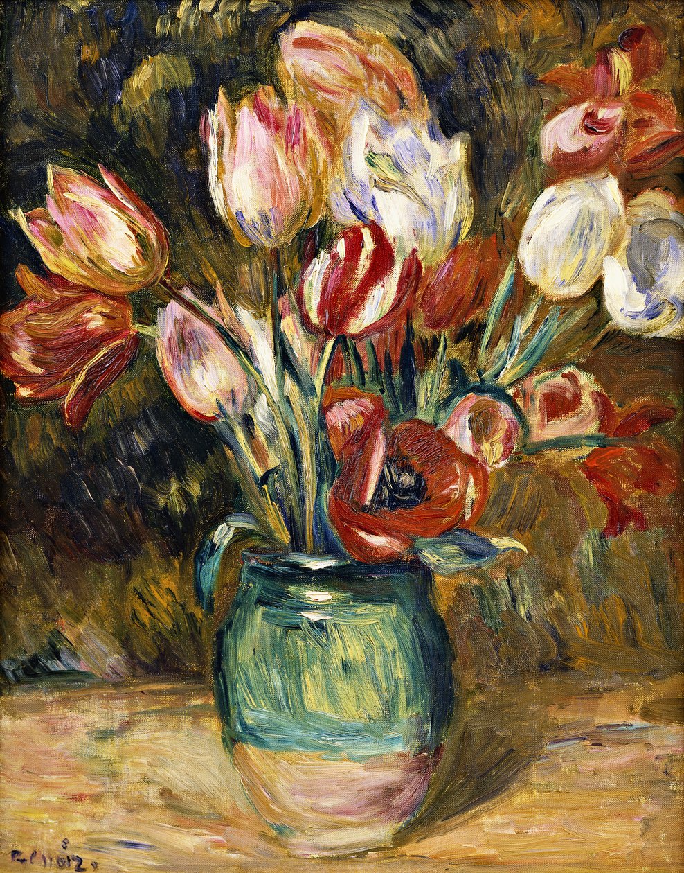 花瓶、1888-89 作： ピエールオーギュストルノワール