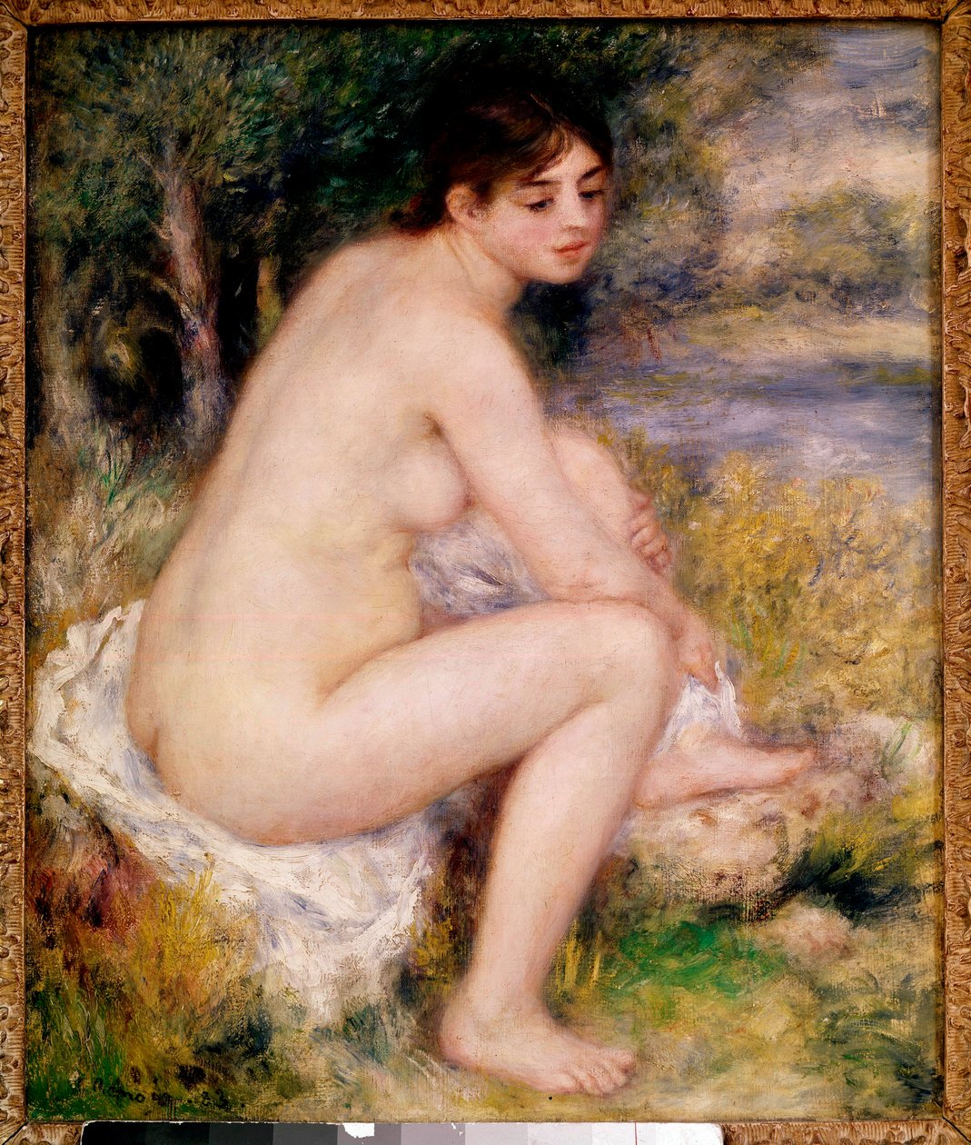 風景画の中の女性のヌード ピエール・オーギュスト・ルノワール（1841-1919）の作品 1883年 パリ オルセー美術館 作： ピエールオーギュストルノワール