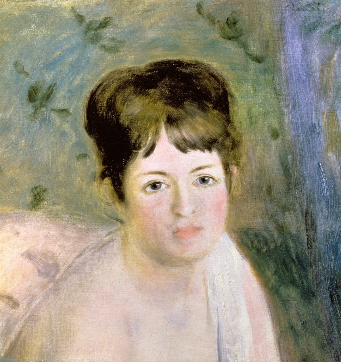 女性の頭、1876年頃 作： ピエールオーギュストルノワール