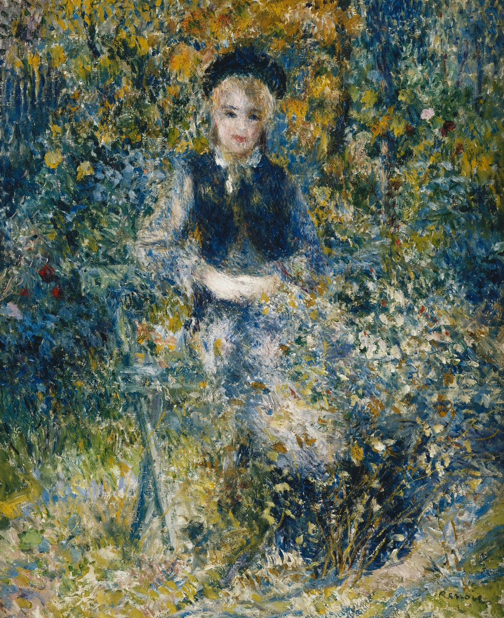 ベンチの上の少女;ベンチの少女、1875 作： ピエールオーギュストルノワール